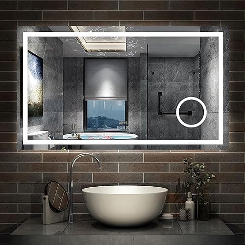 AICA Miroir de Salle de Bain LED avec Bluetooth 100x60cm,…