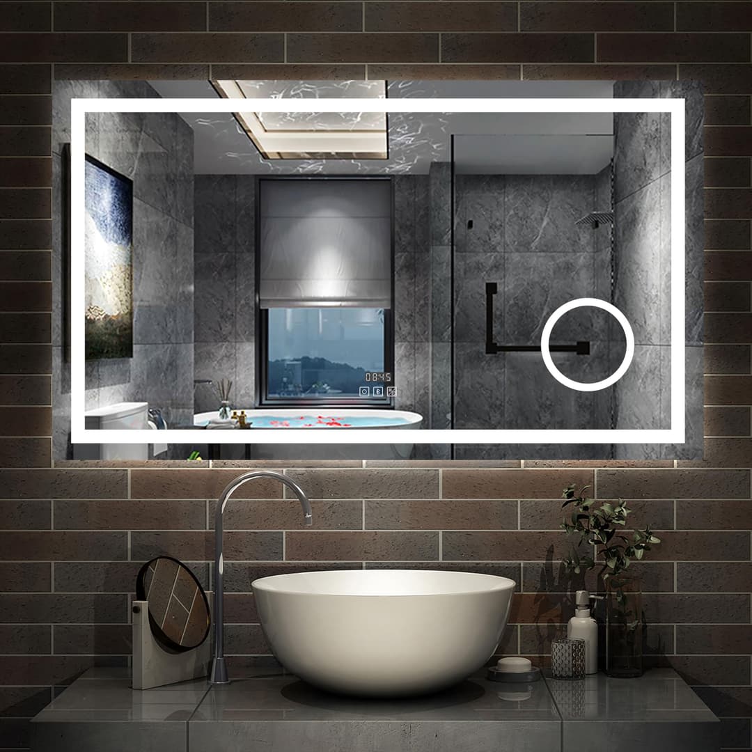 AICA Miroir de Salle de Bain LED avec Bluetooth 100x60cm,…