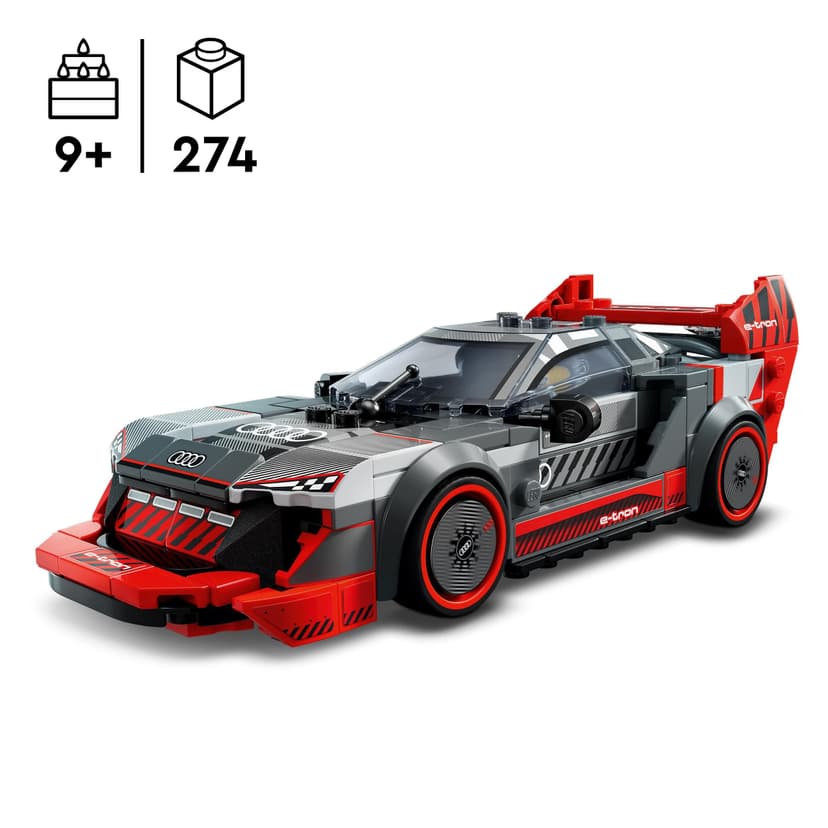 LEGO Speed Champions Voiture de Course Audi S1 e-Tron Quattro Véhicule Jouet, Set de Construction pour Enfants, Idée Cadeau pour Garçons et Filles Dès 9 Ans, Jeu en Autonomie, Déco pour Chambre 76921 - 2