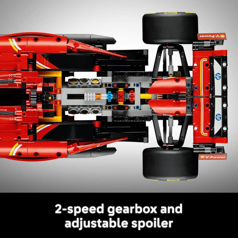 LEGO Technic Ferrari SF-24 F1 Car Model - Collectible Formula 1 Set with 1:8 Scale V6 Engine, Gear Box, Steering & DRS - Gift Idea for Adult & Teenage Racing Fans 42207 - 5