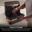 Ninja Foodi FlexDrawer 10.4L Oil-Free Fryer, 7 Modes, Roast, Bake, Non-Oil Frying, Crispy, Warm, Dehydrate, Rise, XL, Savings, DualZone Black/Copper OL750EUDBCP - 4