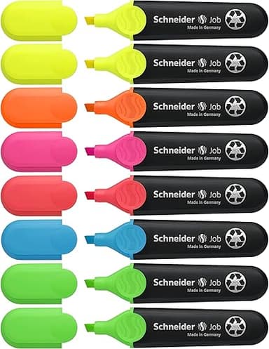 Schneider Highlighter Job refillable pens, Assorted Colou…