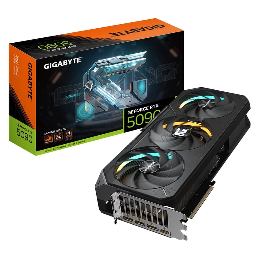 Gigabyte GeForce RTX 5090 Gaming OC 32G Graphics Card - 32GB GDDR7, 512bit, PCI-E 5.0, 2550MHz Core Clock, 3 x DP 2.1a, 1 x HDMI 2.1b, NVIDIA DLSS 4, GV-N5090GAMING OC-32GD - 1