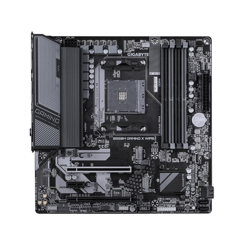 GIGABYTE B550M Gaming X WIFI6 Motherboard, Supports AMD AM4 Ryzen 5000 Processors, Micro-ATX, DDR4, 2X M.2, PCIe 4.0, WIFI6, 1GbE LAN, EZ-Latch - 2