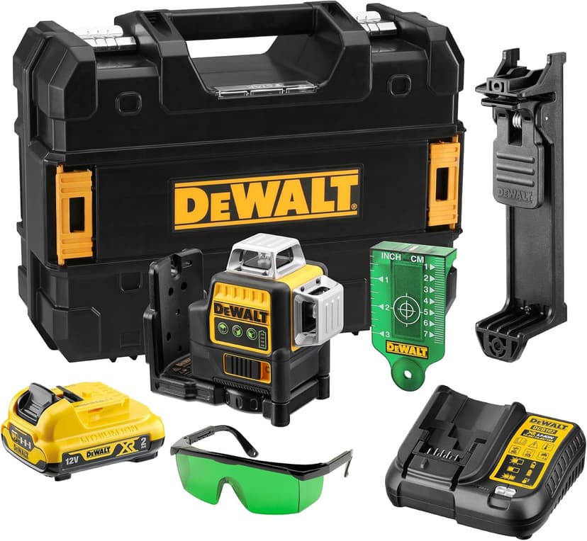 DEWALT 12V XR 3 x 360 Cross Line Green Laser, 1 X 2Ah, DCE089D1G-QW - 1