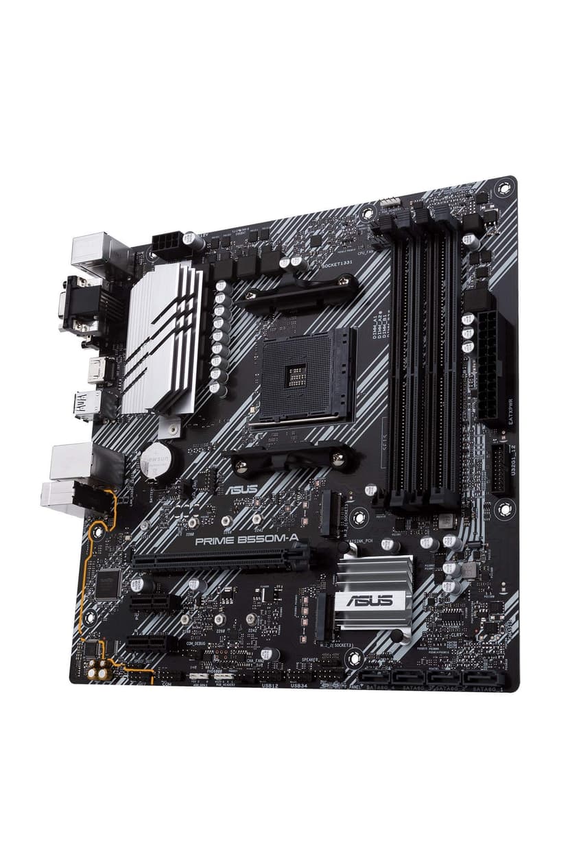 ASUS PRIME B550M-A - Motherboard - micro ATX - Socket AM4 - AMD B550 Chipset - USB 3.2 Gen 1, USB 3.2 Gen 2 - Gigabit LAN - onboard graphic - 6