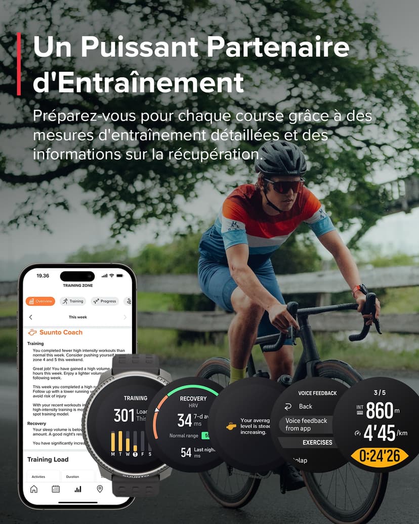 SUUNTO Race GPS Sports Watch, Smartwatch for Multisport Training Workout, AMOLED Touch screen & Digital Crown, Advanced Health & Recovery Supports, 26-Day Battery Life, Dual-GNSS, Offline Map, Black - 6