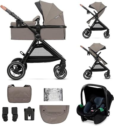 Kinderkraft ESME 3-in-1 Car Seat with Mink PRO I-Size Bab…