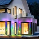 Zihoi Applique murale extérieure RGB, 180cm 2 groupes RGB/chaud/blanc dimmable moderne LED applique murale, longue lampe murale avec contrôle à distance et app pour extérieur/intérieur - 8
