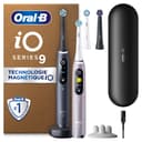 Oral-B Brosses A Dents Electriques iO 9 Noire Et Rose, 7 Modes De Brossage Dont Blancheur Et Soin Des Gencives, 16 Zones De Nettoyage, Ecran Interactif, 4 Brossettes De Rechange Oral B, Etui, Carton - 1