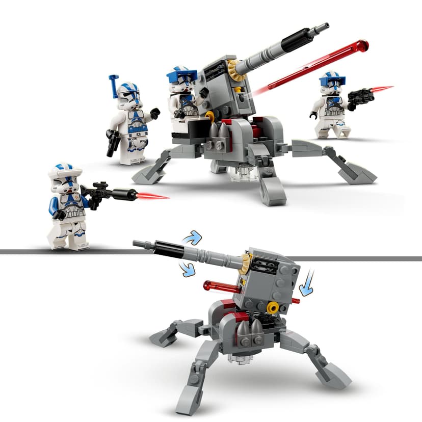 LEGO Star Wars 75345 Pack de Combat des Clone Troopers de la 501ème Légion - Jeu de Construction Collector - Canon AV-7 & 4 Minifigurines - Cadeau pour Garçon dès 6 Ans & Fans de la Guerre des Clones - 3