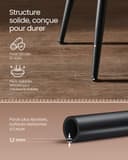 VASAGLE EKHO Collection - Tabouret de Bar, Lot de 2, Chaise de Cuisine, Haut, en PU avec Coutures, Style Moderne Mi-siècle, Hauteur Assise 63 cm, Cuisine, Bar, Montage Facile, Marron Caramel LBC080K01 - 5