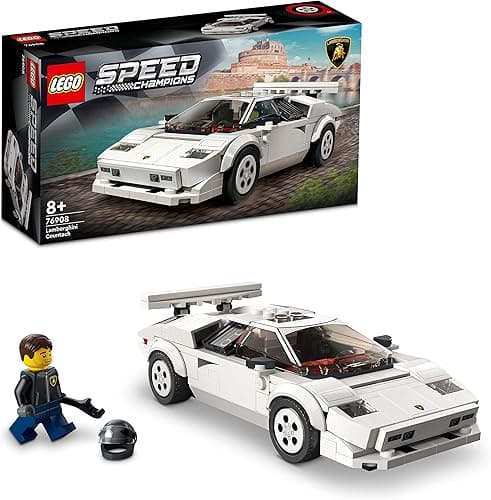 LEGO 76908 Speed Champions Lamborghini Countach, Jouet modèle de Voiture de Course pour Les Enfants de 8 Ans et Plus