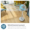 Philips Pedestal Fan Series 2000. Powerful & Ultra-Quiet with SilentWings Technology. 19 dB. 2-in-1 Table & Standing Fan. Adjustable Tilt & Oscillation. 12h timer. White. (CX2550/00) - 6
