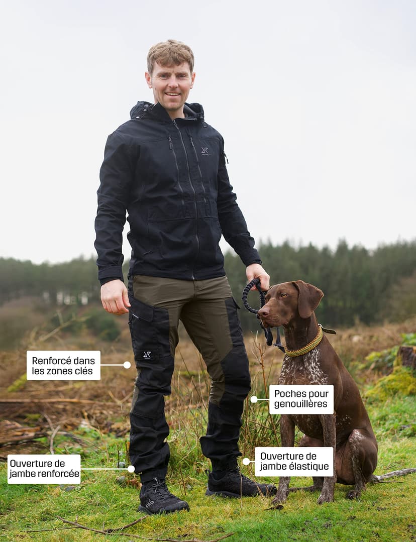 RevolutionRace Men's RVRC GP Trousers, Durable Trousers for Hiking, Walking, Exploring and All Other Outdoor Activities, Mud, XS - 6