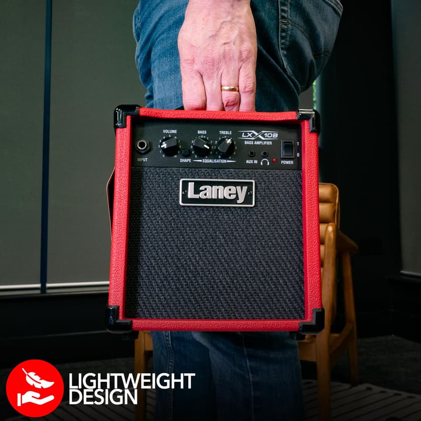 Laney LX10B LX Series - Bass Guitar Amp - 10 Watt - Red, LX10B-RED - 7