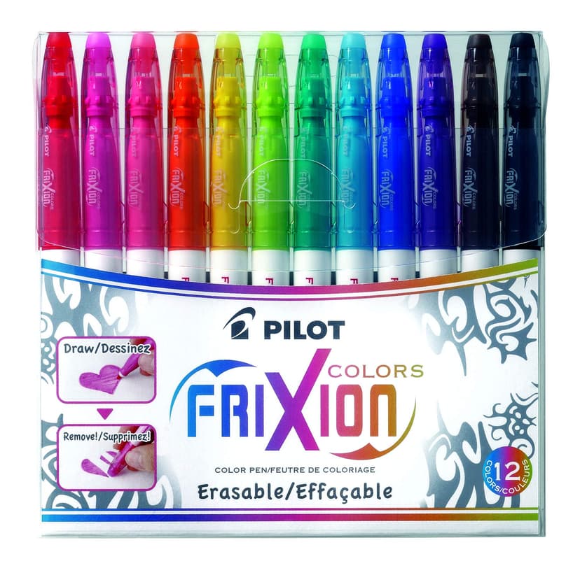 Pilot Frixion Colors Erasable Fibre Tip Colouring Pen - Assorted, Pack of 12 - 2