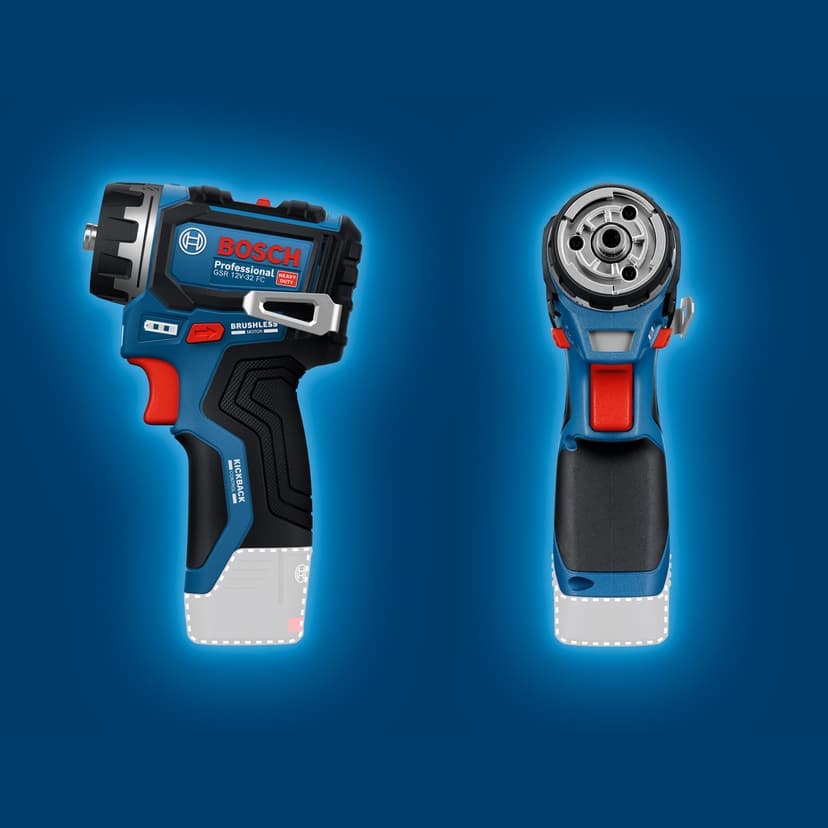 Bosch PRO 12V System Cordless Drill Driver GSR12V-32FC (incl. GFA 12-M, GFA 12-X, GFA 12-E, GFA 12-W, GFA 12-H, Aux. Handle, Depth Gauge, L-BOXX) - 6