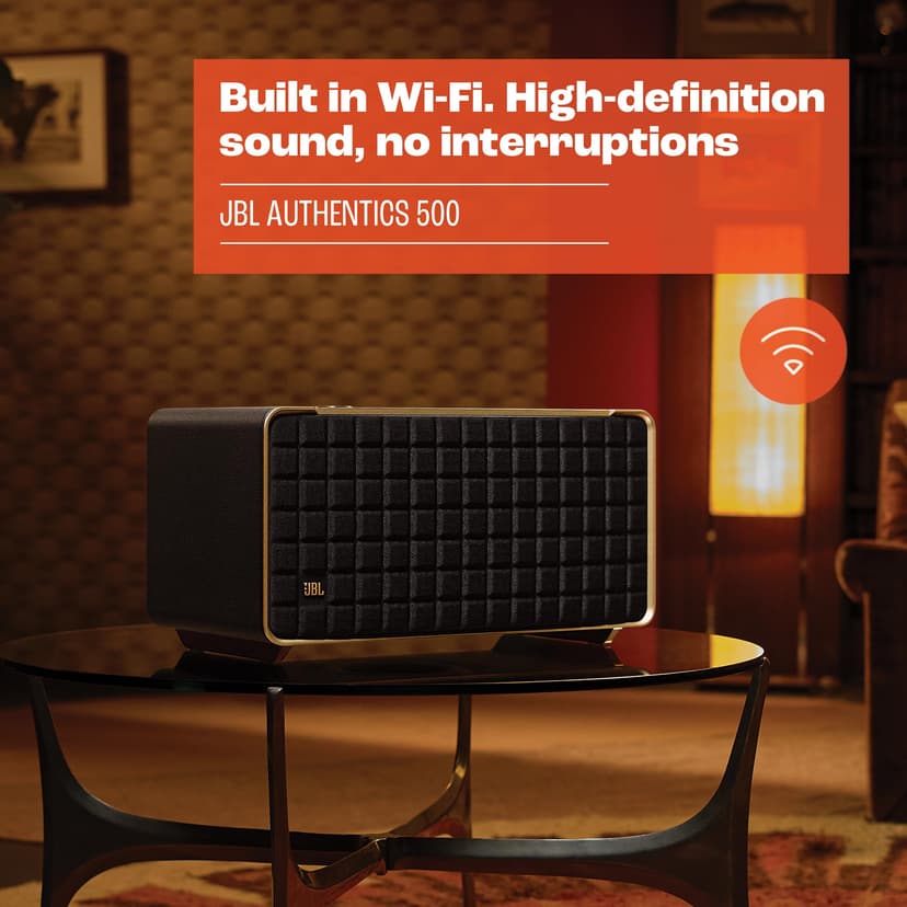 JBL Authentics 500 Enceinte intelligente connectée Hi-fidelity avec WiFi, Bluetooth et assistants vocaux, Dolby Atmos, design rétro, noire - 9