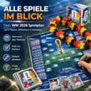 XXL Fan Starter Set World Cup 2026 – Original Panini Sticker Album & Stickers, Extra 1x Match Schedule & 3x Germany Armbands (10 Packs / 70 Sticker Set) Own Brand Bundle - 6