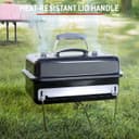 Weber Barbecue au Charbon Go‑Anywhere/Portable, Pieds repliables, Design Compact pour Le Camping et Les Pique‑niques, revêtement Durable, contrôle du Flux d'air, Surface de Cuisson 42 x 26 cm, Noir - 9