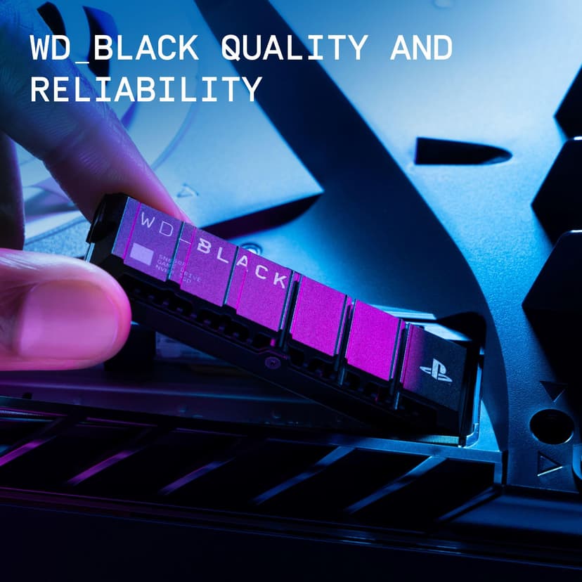 WD_BLACK SN850P 4TB PS5 SSD, Officially Licensed for PlayStation 5, Read Speeds Up to 7300 MB/s, M.2 2280 PCIe NVMe, Exclusive Heatsink Design, Internal Gaming SSD - 7
