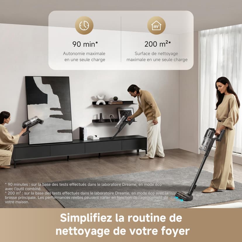 Dreame Z10 Cordless Stick Vacuum Cleaner, Suction Power of 210 AW, Max Cleaning Time of 90 Min, Filtration Efficiency of 99.99%, HEPA H14 Filter, Dust Reveal Technology, Multiple Vacuuming - 7