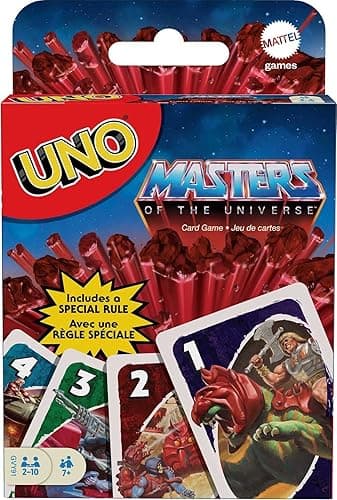 Mattel Games Uno Les Maîtres De L’Univers, Jeu De Société, Jeu de Cartes, Édition Spéciale Pouvoir du Crâne Ancestral, 112 Cartes, Jouet Enfant, Dès 7 Ans, GVY91