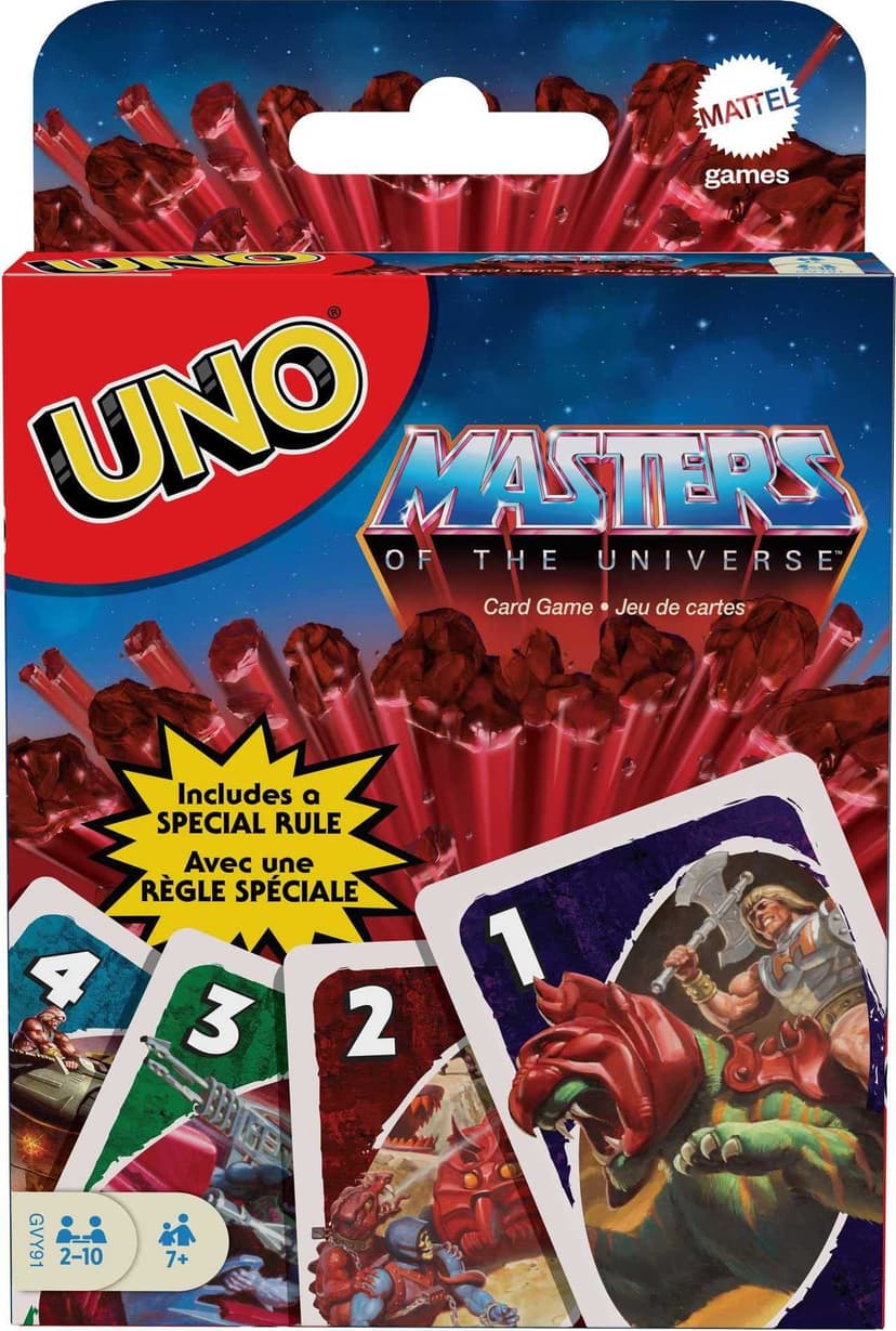 Mattel Games Uno Les Maîtres De L’Univers, Jeu De Société, Jeu de Cartes, Édition Spéciale Pouvoir du Crâne Ancestral, 112 Cartes, Jouet Enfant, Dès 7 Ans, GVY91 - 1