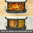 Moulinex Easy Fry Dual Flex, Air Fryer, Large Drawer 9L, Double Zone, Removable Divider, Up to 8 People, 7 Intuitive Programs, EZ9228F0, Black - 3