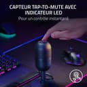 Razer Seiren V3 Mini - Micrófono USB ultracompacto (micrófono de condensador de 14mm, patrón de captación supercardioide, sensor Tap-to-Mute con indicador LED, amortiguador incorporado) Nero - 4