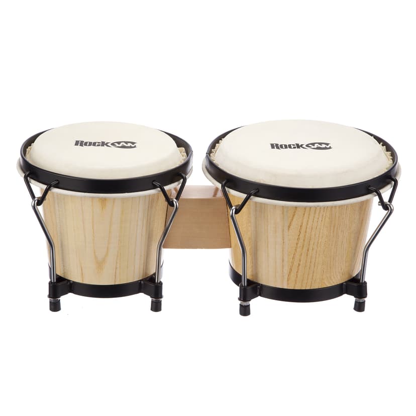 RockJam 7" and 8" Bongo Drum Set with Padded Bag and Tuning Key - 4