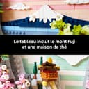 LEGO Art Japanese Cherry Blossom Landscape - DIY Miniature Model Kit for Adults - 3D Wall Art in Shadow Box Frame w/Mount Fuji, Sakura & Textured Waterfall - Gift Idea - 31218 - 3