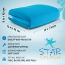 STAR SPLASH Hot Tub Booster Seat, 15 x 12 x 5 Inches - Hot Tub Pillow with Non-Slip Micro Dot Bottom and 6 Weighted Sections - Quick Dry Bath Accessories for Indoor or Outdoor Spa - 4