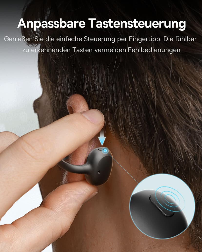 Baseus MC1 Open Earphones, Bluetooth Earbuds with Clip & 40H Battery Life, HiFi Bass Ai Sound Quality, Comfortable and Lightweight (5 g), Clip with IP57 Protection from Dust and Water - 7