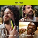 Philips OneBlade 360 hybride Visage : rasoir/tondeuse à barbe électrique, avec innovation lames 360, 2 lames 360 pour le visage, 1 sabot réglable 5 en 1 (modèle QP2734/30) - 3