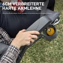 EVER ADVANCED Chaise de camping pliable avec dossier réglable en 4 positions jusqu'à 150 KG Chaise pliante 6 cm d'épaisseur Rembourrée avec poche latérale Porte-boissons Chaise de jardin avec dossier - 9