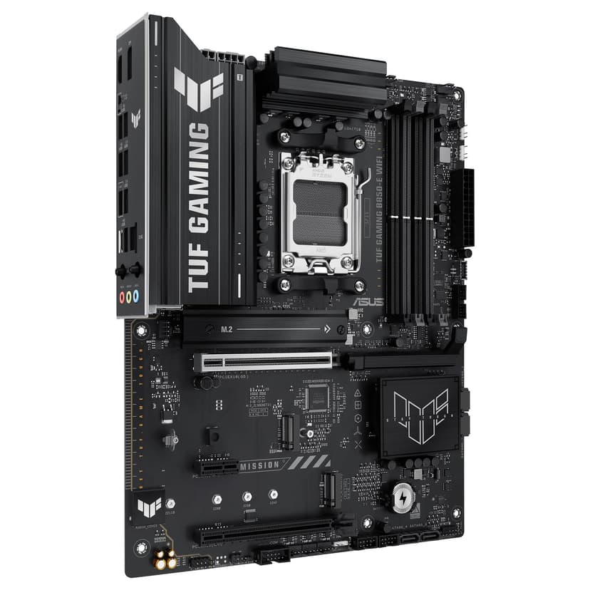 ASUS TUF Gaming B850-E WiFi, AMD ATX Motherboard, 8+2+1 Power Stages, DDR5 Slot, PCIe 5.0 Ready, 3 M.2 Slots, WiFi 6E, Ethernet Realtek 2.5Gb, USB-C 20Gbps, BIOS Flashback and Aura Sync - 4