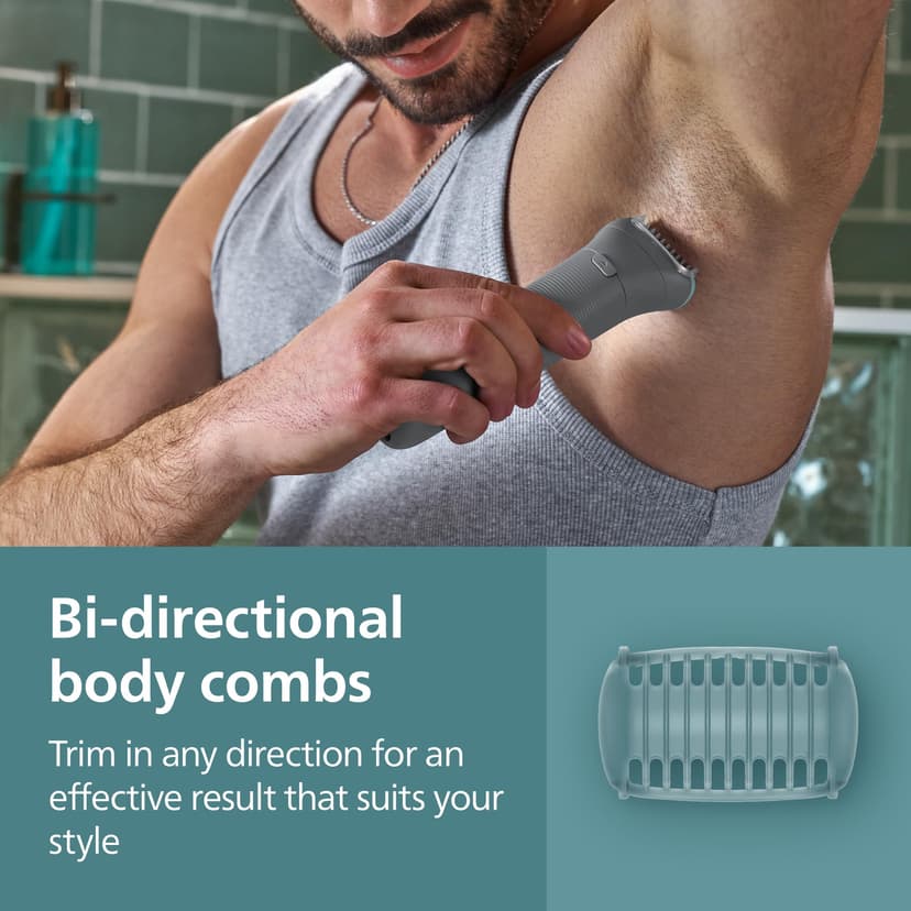Philips Body Groomer 3000 Series - Trimmer for Men with Triple Protect Shave System, Intimate Trim & Shave, Close and Smooth on Skin, 100% Showerproof, 80 Min. Runtime, Model BG3480/15 - 6