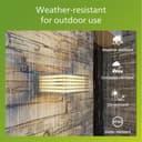 Philips Shades Outdoor Wall Light, IP44 Weather-resistant, Vertical Light, Durable, Aluminium, Light Grey, E27 Bulb Sold Separately - 5