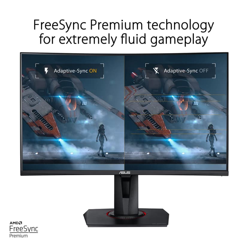 ASUS TUF Gaming VG27VQM Curved Gaming Monitor – 27 inch Full HD (1920x1080), 240Hz, Extreme Low Motion Blur™, Adaptive-sync, Freesync™ Premium, 1ms (MPRT),black - 4