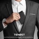 TENBST Porte Carte Bancaire Homme, Portefeuille Homme Magnétique, Porte-Cartes de Crédit avec Blocage RFID, Porte Monnaie Etui Carte Bancaire Anti, Portefeuilles et Porte-Cartes (Noir) - 6