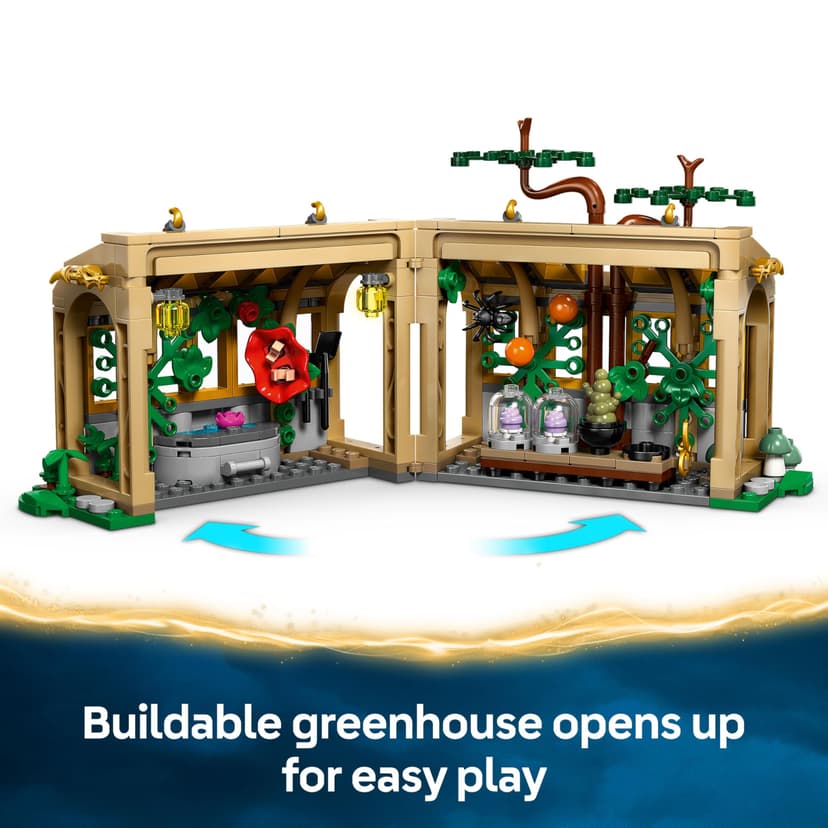 LEGO Harry Potter Hogwarts Castle: Herbology Class Set with Neville Longbottom, Hermione Granger & Prof. Sprout Minifigures - incl. 3 Mandrake Toy Plants - Gift for 8+ Year Old Girls & Boys - 76445 - 3