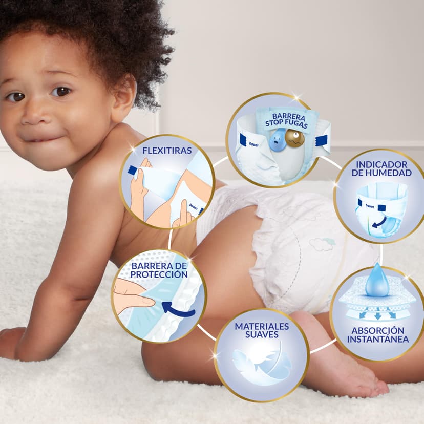 Dodot Sensitive Baby Diapers Size 3 (6-10 kg), 224 Diapers + 1 Pack of 48 Free Wipes, Optimal Dodot Skin Protection, Monthly Pack, 224 Count (Pack of 1) - 4