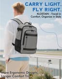 KLOSTAIN for Easyjet Cabin Bag 45x36x20 Travel Backpack Hand Luggage Carry-ons Bag Laptop Backpack Ruscksack for Airplanes Flight New Easyjet Underseat Cabin Bags Fit 14" Laptop Black - 6
