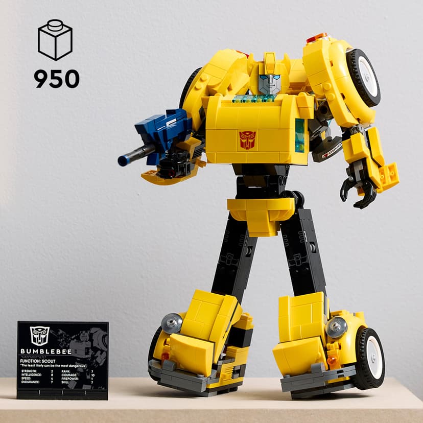 LEGO Icons Transformers Bumblebee - Figurine Robot Culte pour Adultes - Set de Construction Détaillé sur Le Thème du Cinéma pour Les Fans de Science-Fiction - Se Transforme en Véhicule 10338 - 5