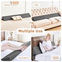 Dorifine Bed Wedge Pillow for Headboard Gap Filler King(76"x6"x10") Mattress Gap Filler(0-8") Bed Wedge for Headboards Gaps Between Your Headboard and Mattress,Headboards Pillow,Grey - 8