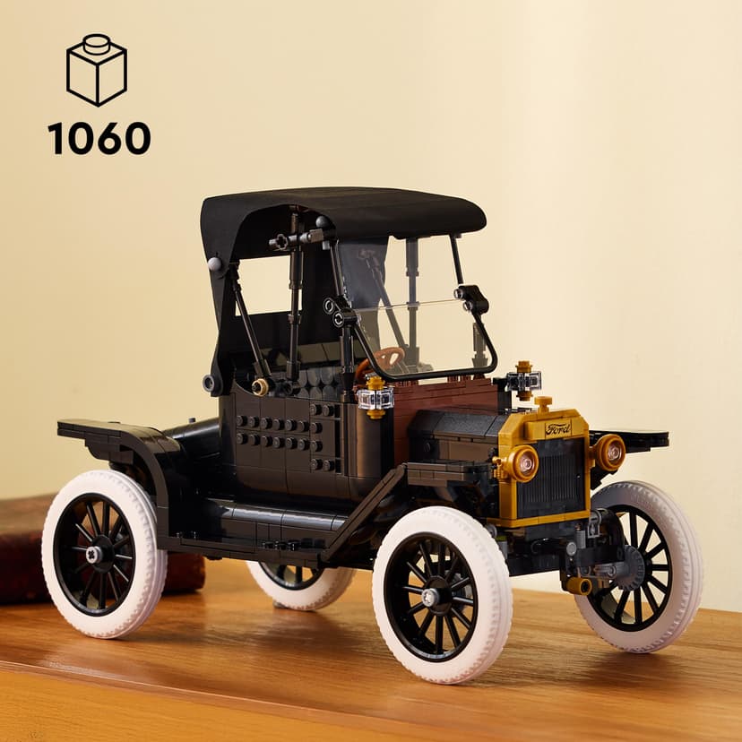 LEGO Icons Ford Model T - Retro Car Model Kit for Adults - Collectible Display Set w/Fabric Roof, Tall Wheels & Split Windscreen - DIY Gift for Fans of Classic Vehicles - 11376 - 2