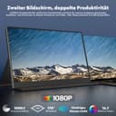 HONGO Portable Screen IPS Laptop Screen USB C Built-in Dual Speakers, Eye Care Portable Display for Laptop/PC/Mac/PS5/4/Xbox with /USB Type C Port & Smart Cover (15-inch 1080) - 2