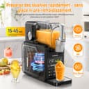 Machine à granita – 2,5 L slushie pour la maison, avec écran LED, 6 programmes préréglés pour crème glacée, margaritas, frappés, milkshakes, nettoyage automatique, sans glace (Black) - 4